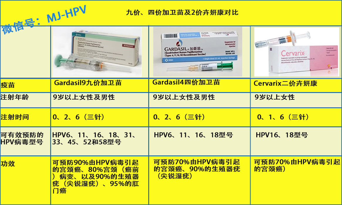 只有预防16型和18型,对比全球(包括香港)已经发展到msd的四价疫苗,九
